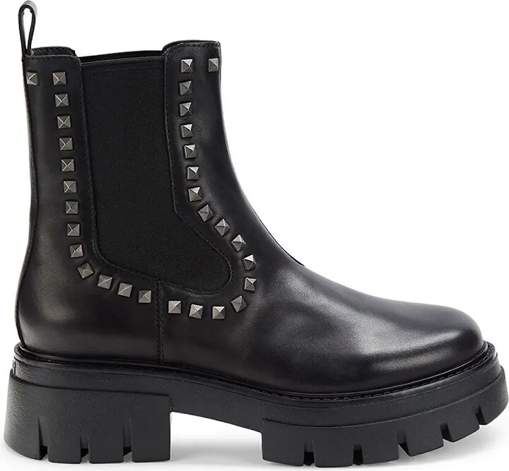 Lenny Studded Leather Chelsea Boots