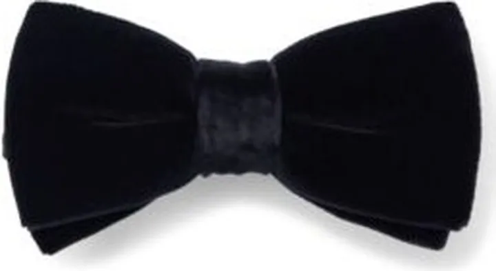 Bow tie in pure-cotton velvet with easy closure