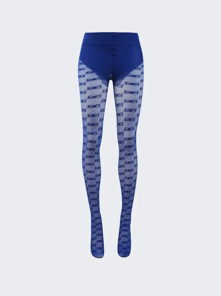 Monogram Tights Royal Blue