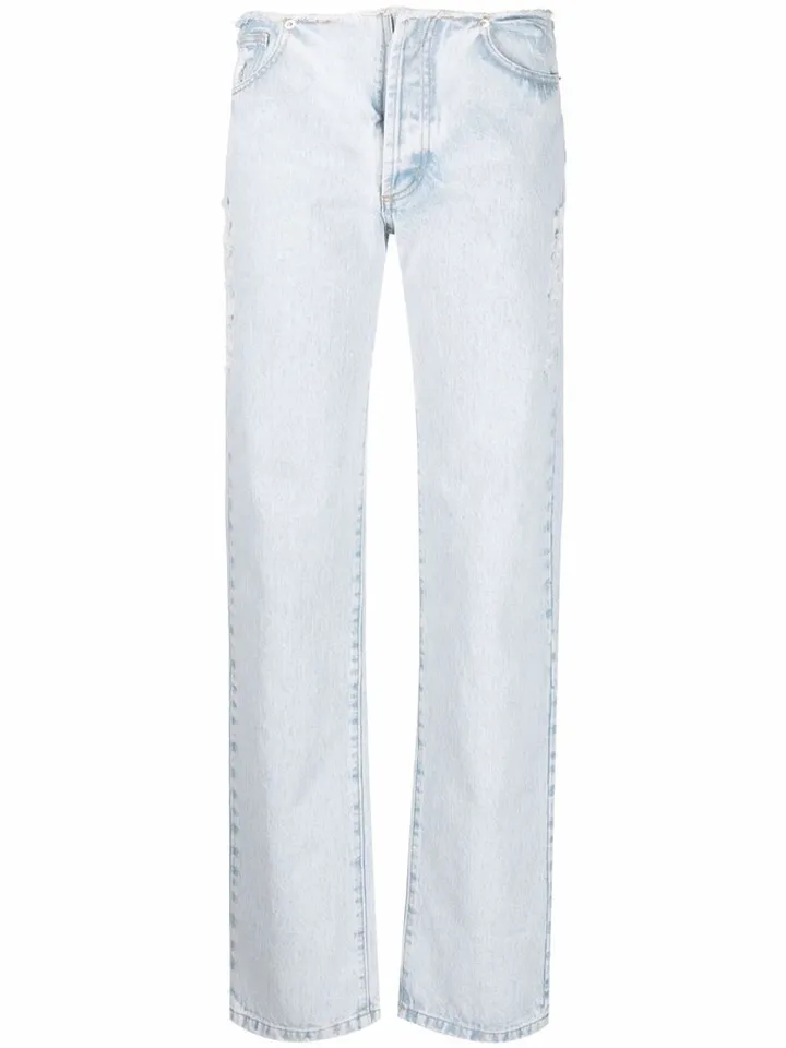 Distressed-Detail Jeans