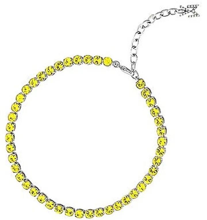 AMINA MUADDI Tennis Anklet in Yellow