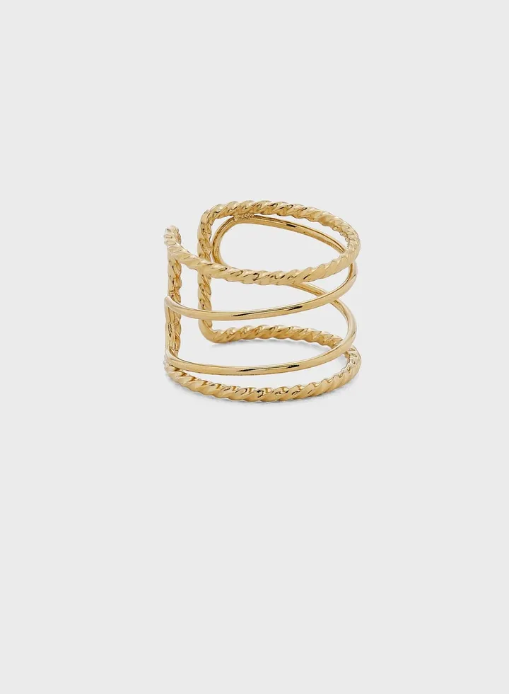 Leto Layered Twist Design Ring