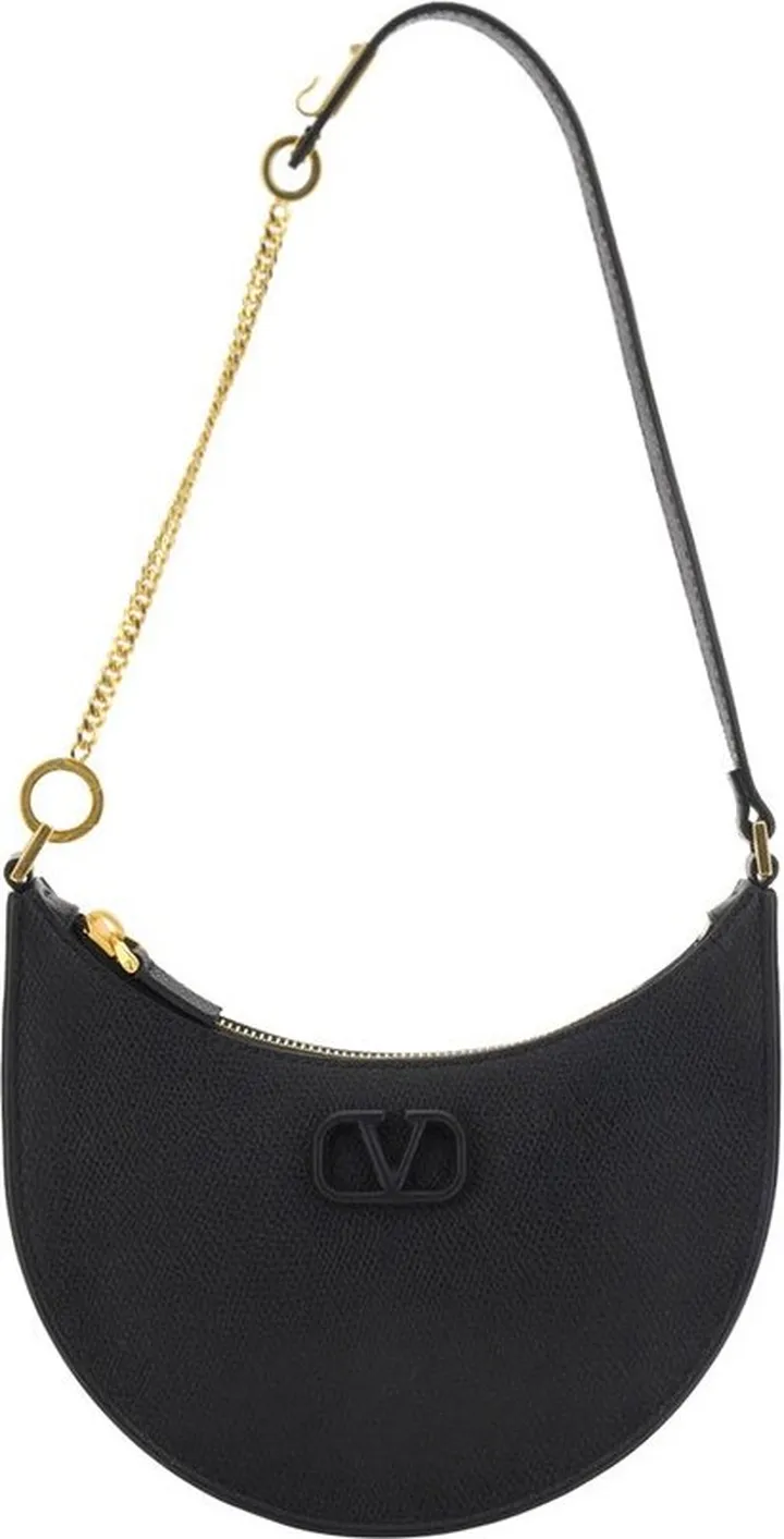 Valentino VLogo Signature Zip-Up Small Shoulder Bag