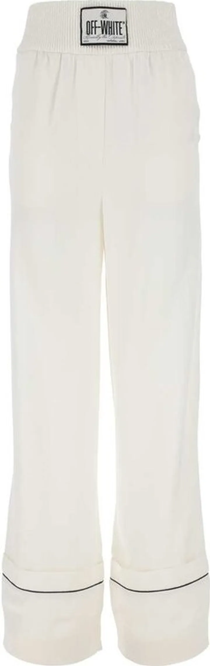Off-White Logo Detailed Straight Leg Trousers