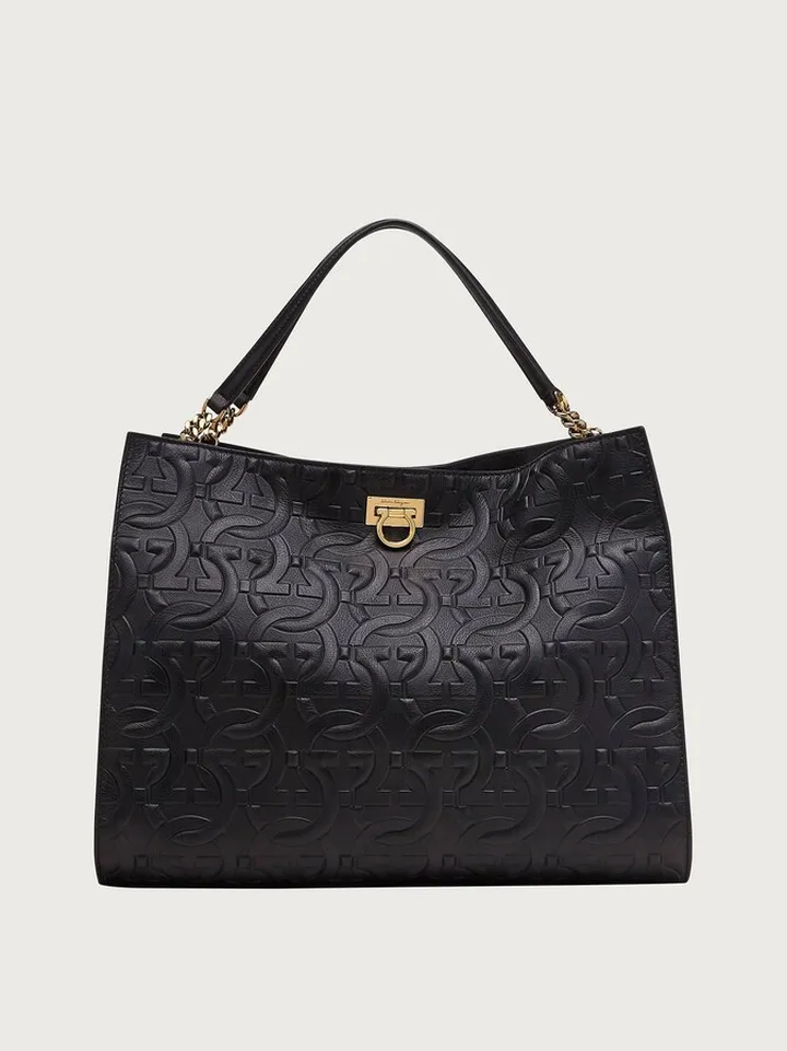 Ferragamo Women Trifolio tote bag Black
