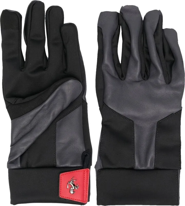 Logo-Plaque Detail Gloves