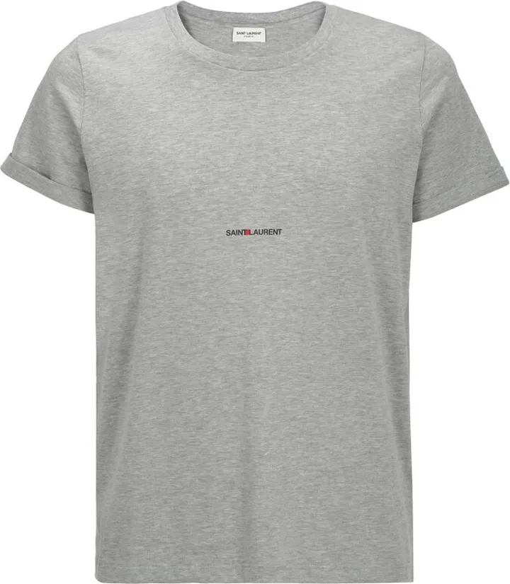 Saint Laurent Logo Printed Crewneck T-Shirt
