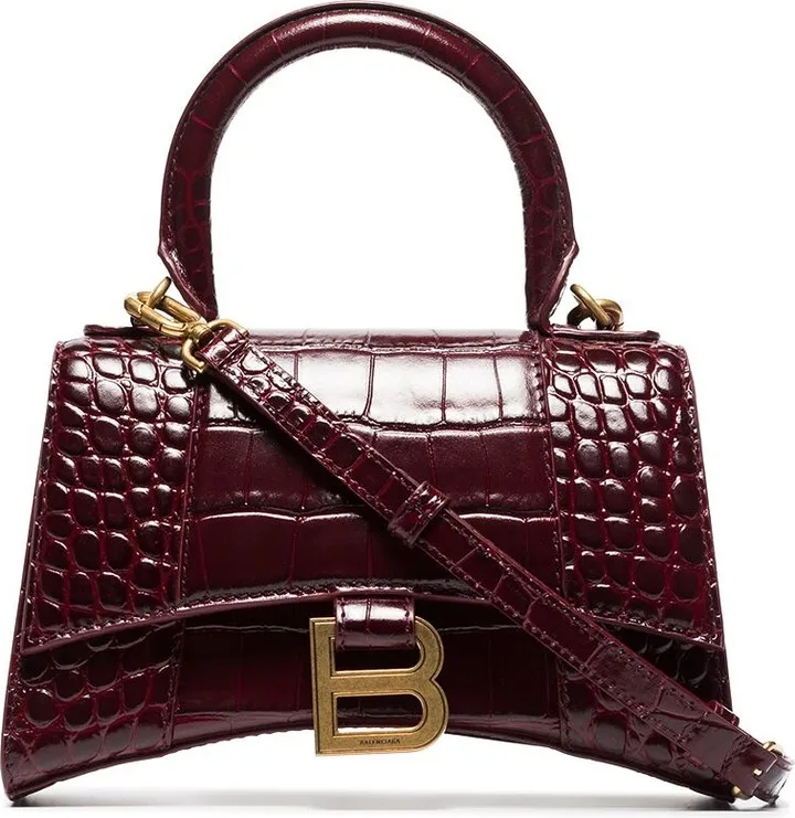 Hourglass top-handle tote bag