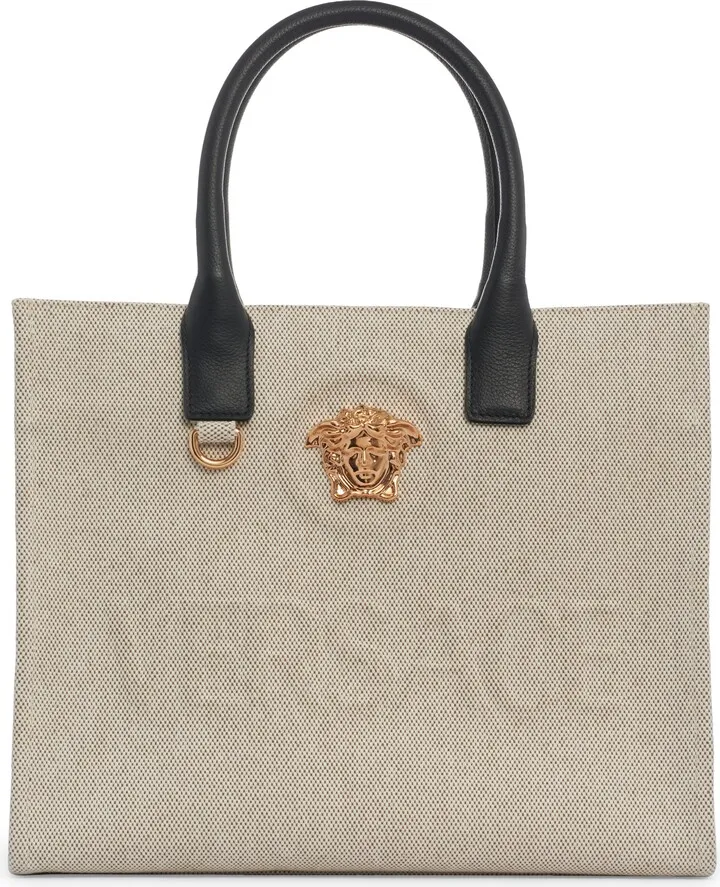 Small La Medusa Logo Canvas Tote