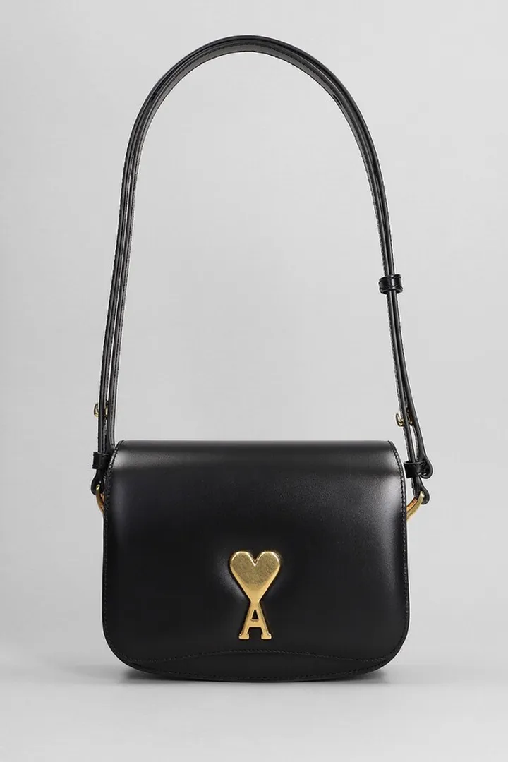 Shoulder Bag In Black Leather