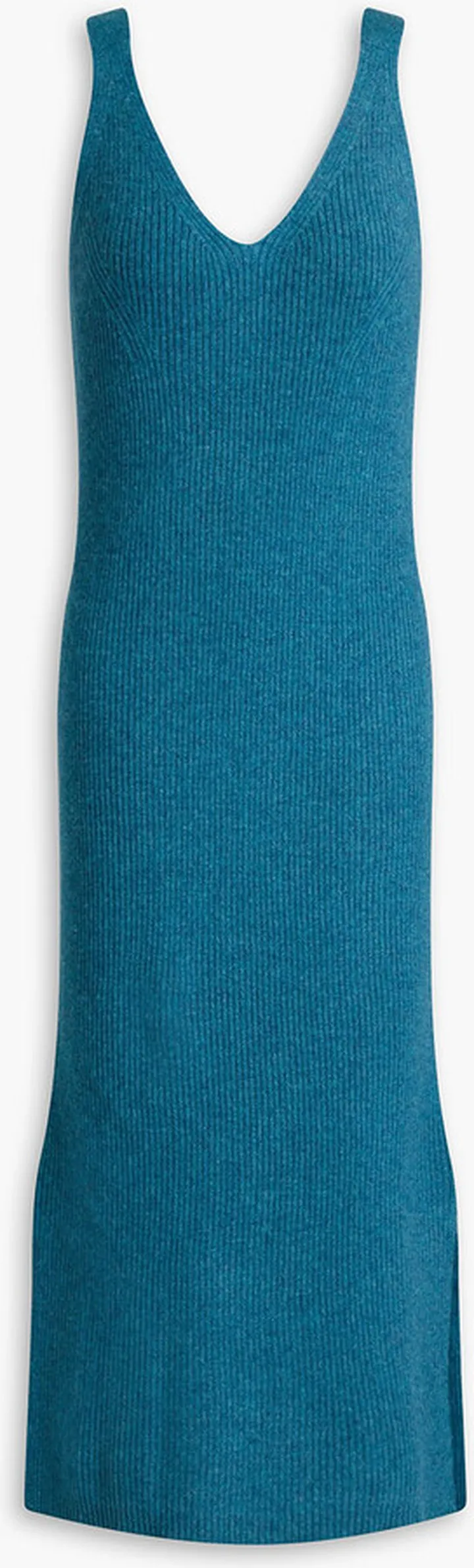 Ribbed cashmere midi dress