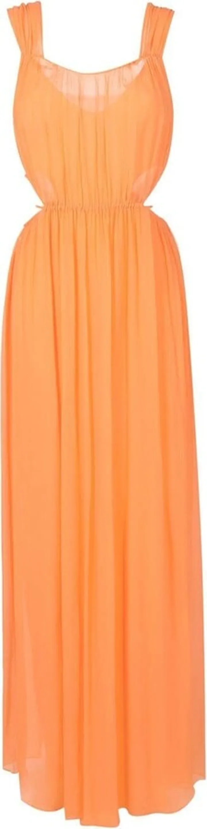 Gathered-Waist Sleeveless Gown