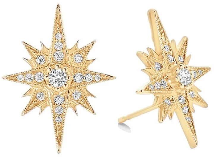 Gretta Diamond Starburst Stud Earrings
