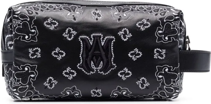 Paisley Embroidered Wash Bag