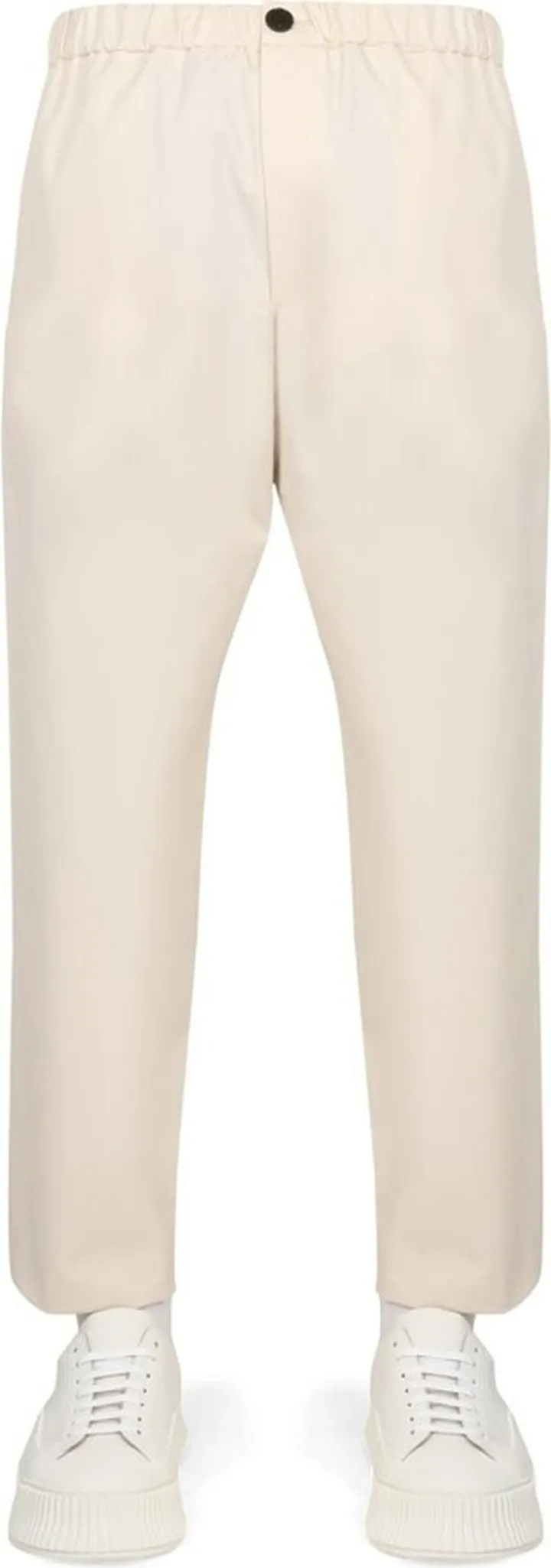 Jil Sander Elastic Waist Straight-Leg Trousers