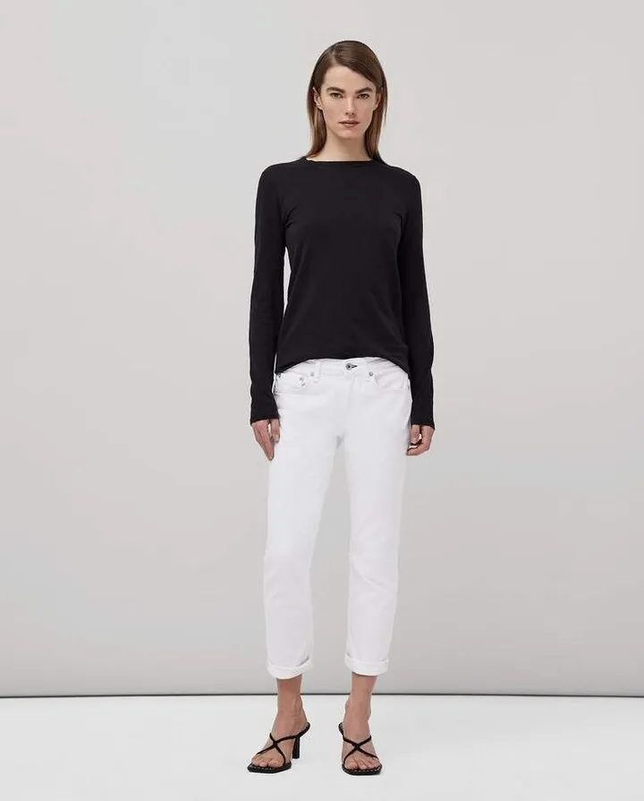 Dre Low-rise Boyfriend - White
