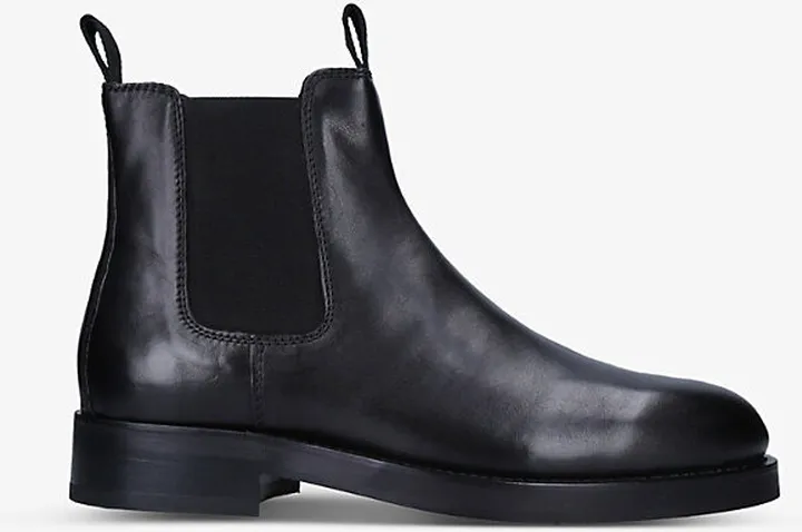 Mens Black Longton Leather Chelsea Boots