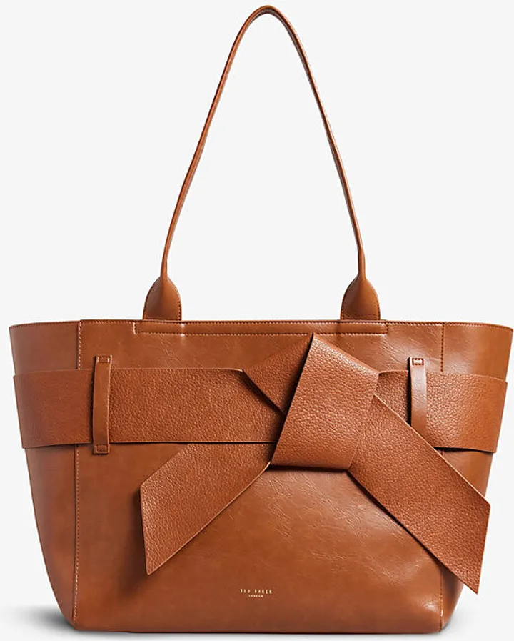 Womens Brown Jimma Faux-leather Tote bag