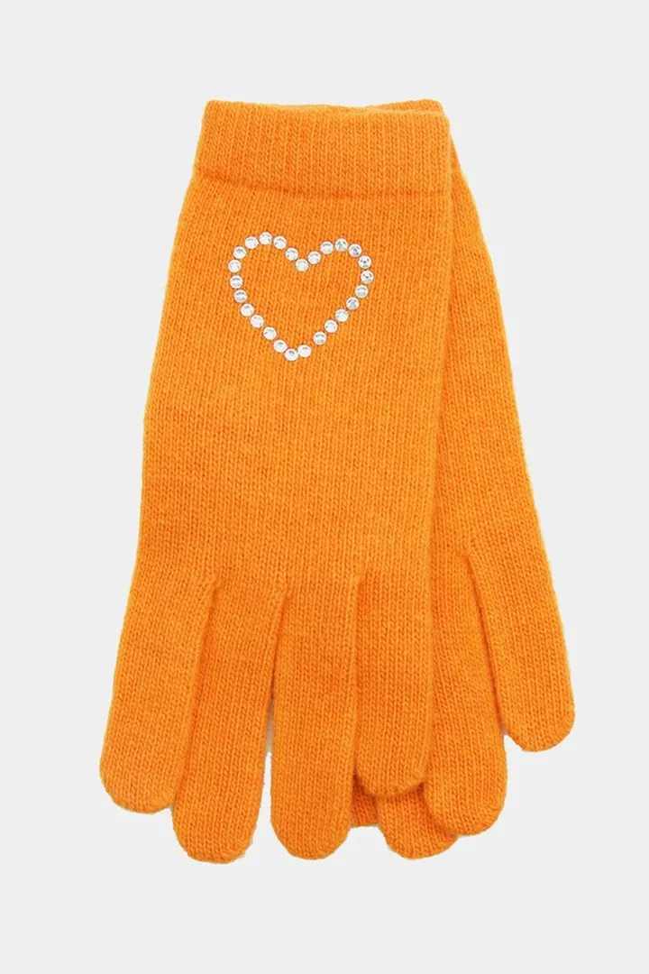 Crystals Heart Gloves