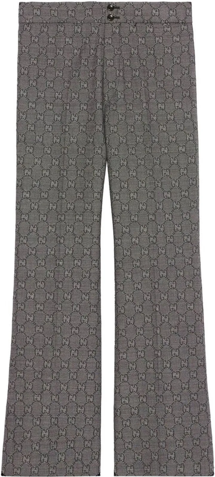 GG-print wool trousers