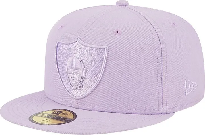 Men's New Era Lavender Las Vegas Raiders Color Pack Brights 59FIFTY Fitted Hat