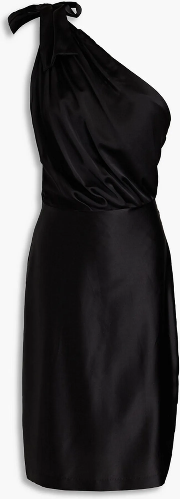 Nadia one-shoulder stretch-silk satin mini dress