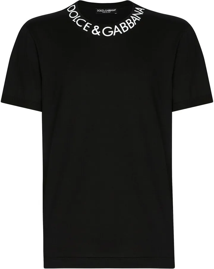 logo-print neckline T-shirt