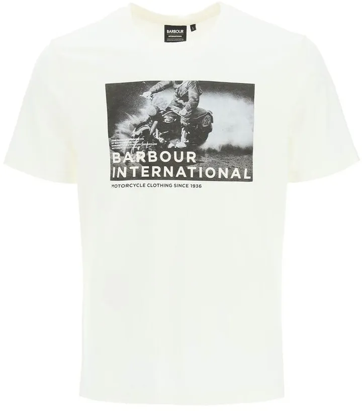 Barbour International Logo Printed Crewneck T-Shirt