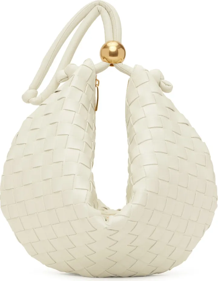 Bottega Veneta White Turn Pouch