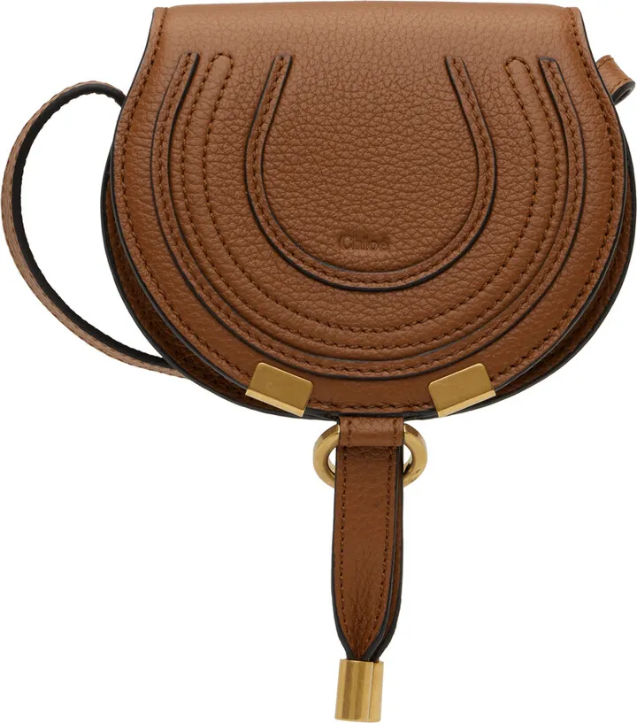 Chloé Tan Nano Marcie Saddle Bag