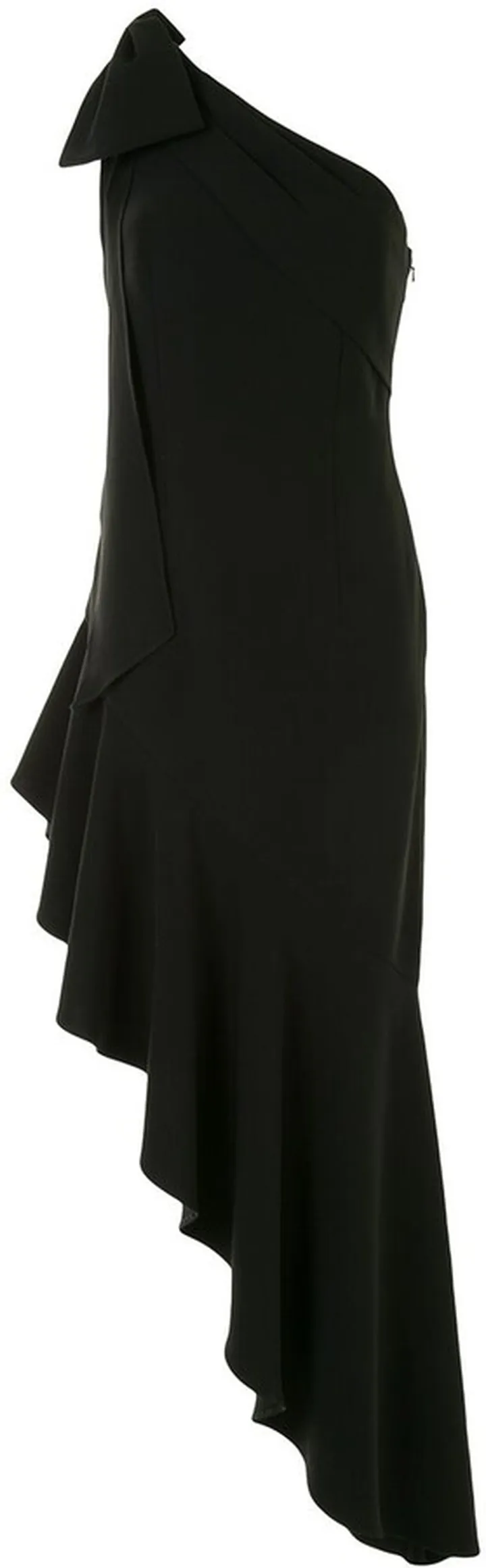 Draped One-Shoulder Asymmetric Dress
