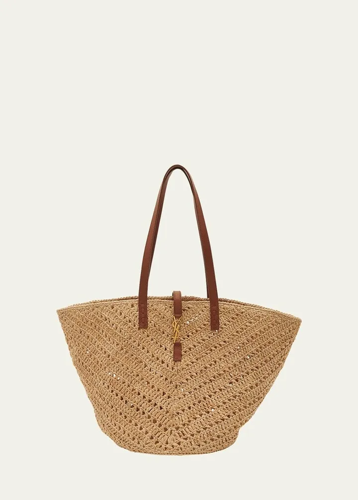 Panier Medium YSL Raffia Tote Bag