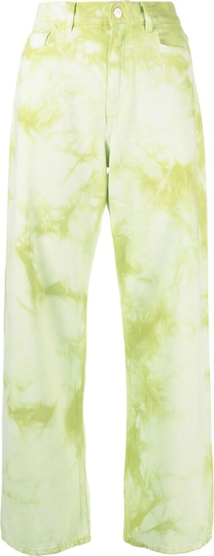 Green Magnolia Tie-Dye Boyfriend Jeans