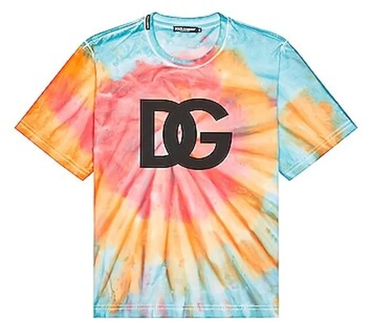 Dolce & Gabbana Crew Neck Short Sleeve Shirt in Pink