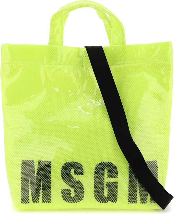 Msgm Pvc Tote Bag