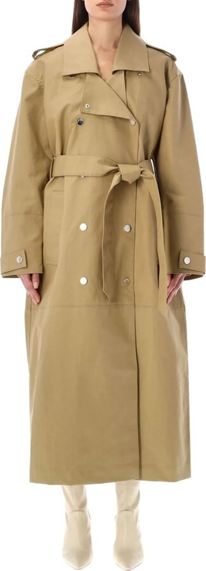 Nanushka Meeka Belted Oversized Trench Coat