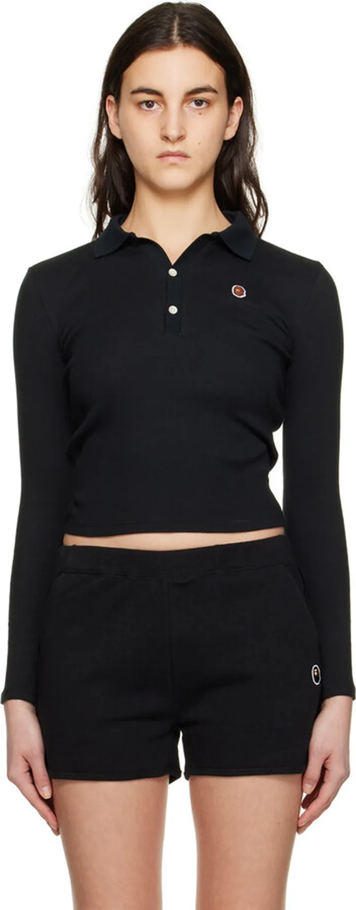 BAPE Black Ape Head One Point Polo