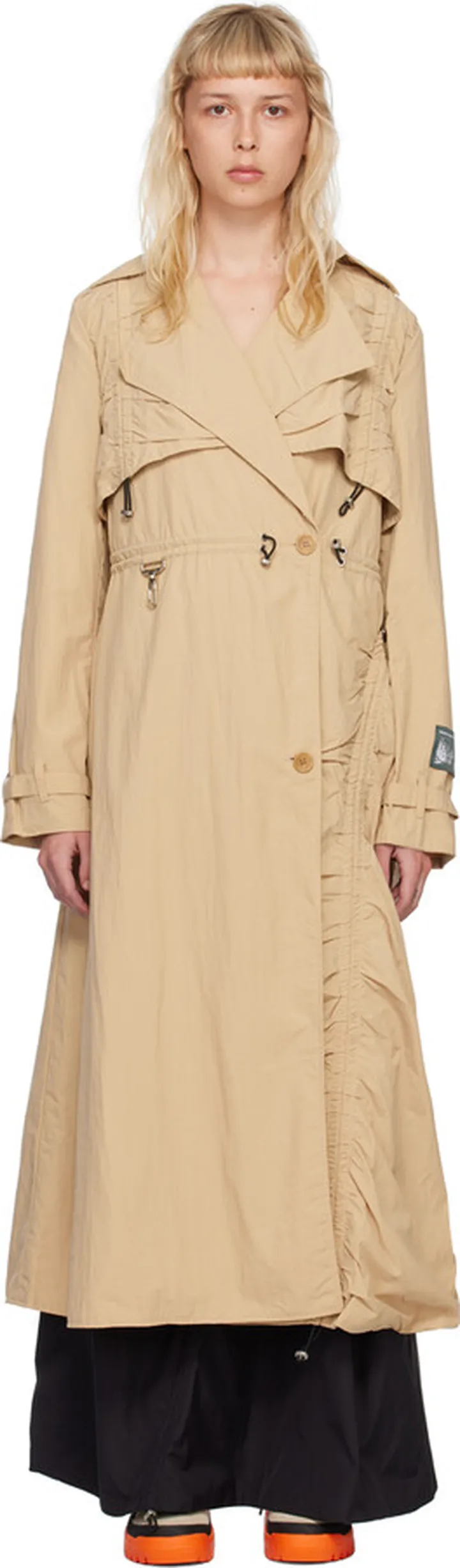 Reese Cooper Tan Cinched Trench Coat