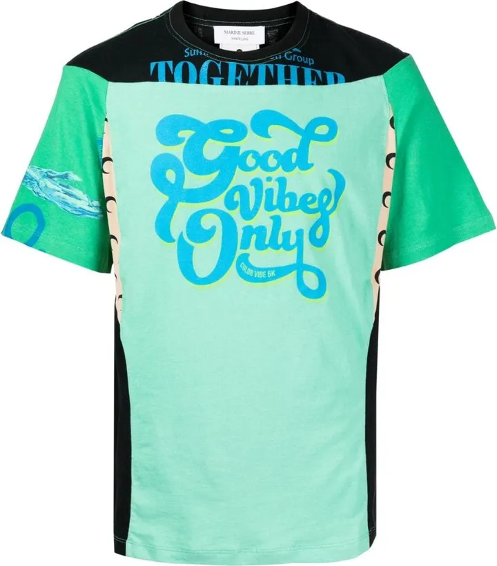 regenerated graphic-print T-shirt