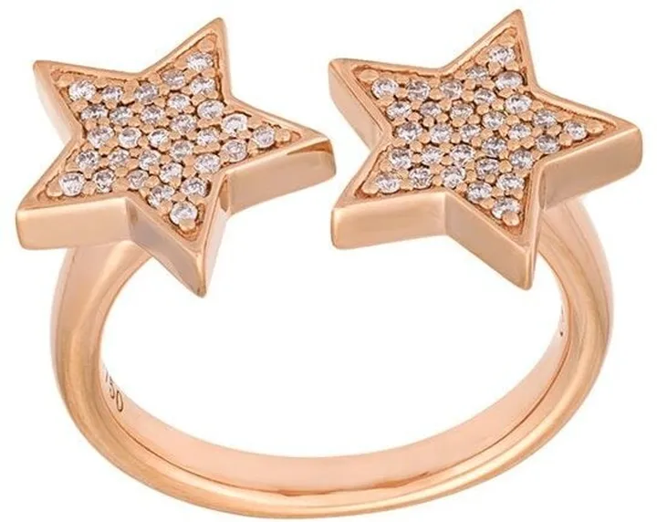 'Stasia' double diamond star ring