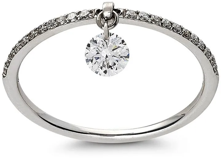 18kt white gold Set Free diamond ring