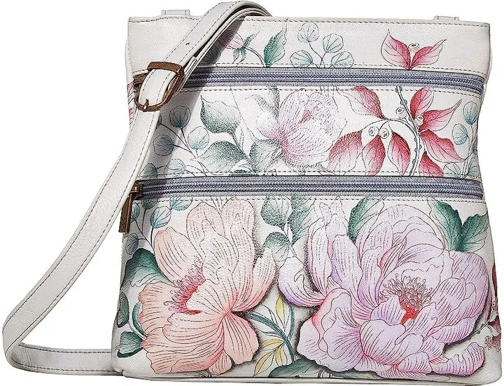 Anuschka Compact Crossbody Travel Organizer 447 (Bel Fiori) Cross Body Handbags