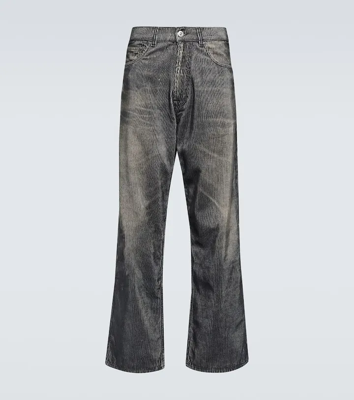 Third Cut trompe l'oil wide-leg jeans