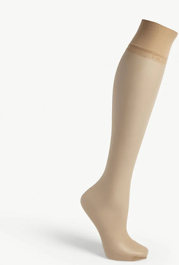 Womens 4169 Powder Shelina 12 Denier Knee High Socks