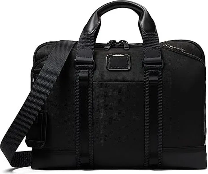 Tumi Academy Brief (Black) Handbags