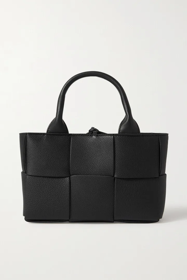 Bottega Veneta - Candy Arco Intrecciato Textured-leather Tote - Black