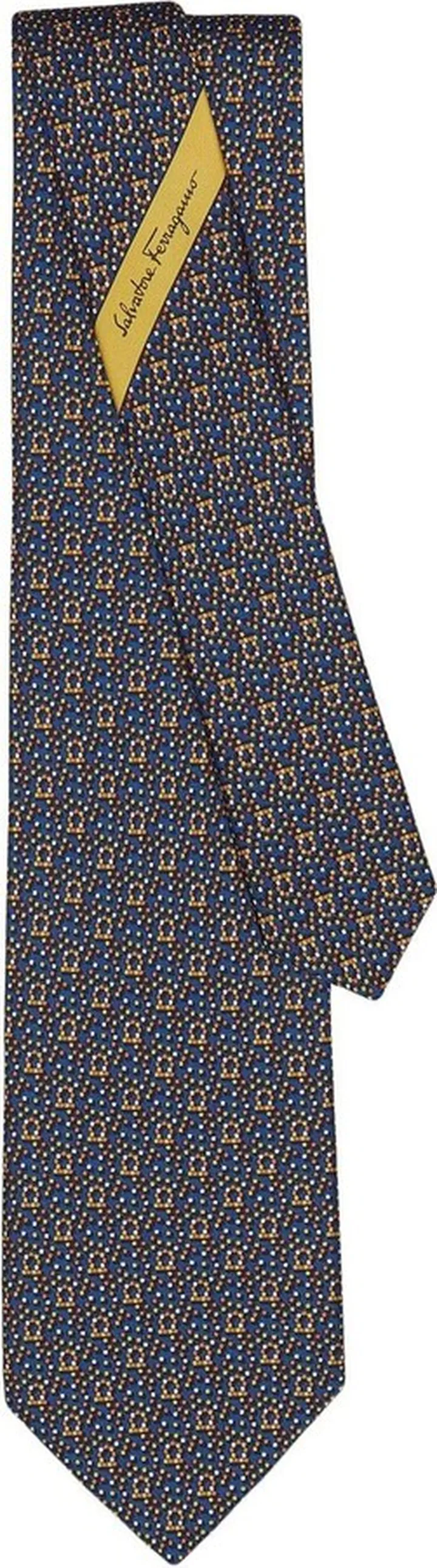 Pixel print silk tie