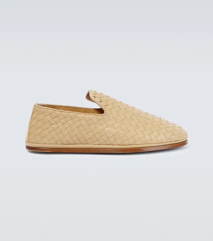 Intrecciato leather loafers