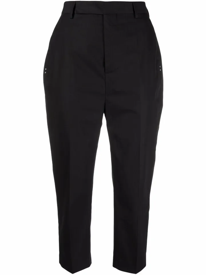 High-Waisted Cropped Trousers