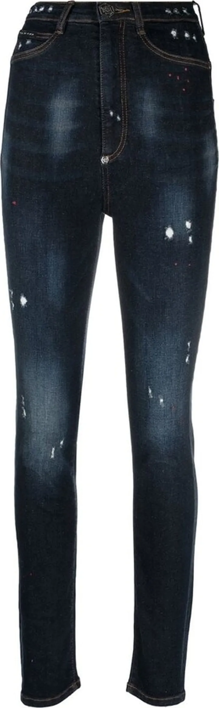High Waisted Denim Trousers